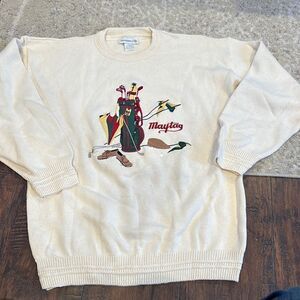 VTG Munsingwear size M 100% cotton made in USA golf theme embroidered sweater